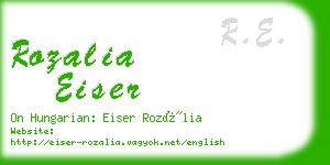 rozalia eiser business card
